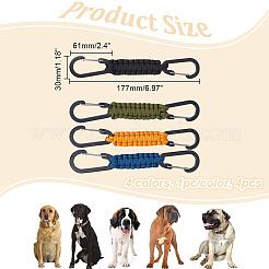 4Pcs 4 Colors Polyester Cord Braided Dog Harness Collar Leash Connector&nbsp;AJEW-GO0001-38