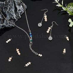 12Pcs 4 Styles Natural Pearl Two Sides Polished Charms&nbsp;PALLOY-FH00088
