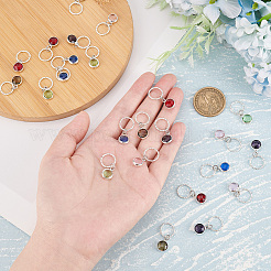 24Pcs 6 Colors Brass Glass Dreadlocks Beads&nbsp;OHAR-AB00011