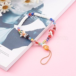 Handmade Lampwork Beaded Mobile Straps for Christmas&nbsp;HJEW-JM00446-01