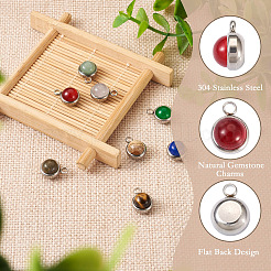 9Pcs 9 Styles Natural Mixed Stone Charms&nbsp;G-FW0001-28