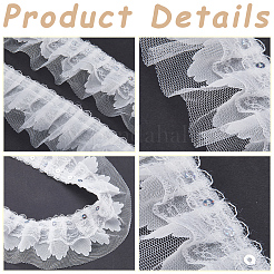 10M Polyester Flower Lace Ribbon with Paillettes&nbsp;OCOR-GF0003-34C