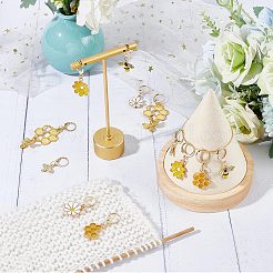 Bee & Flower Locking Stitch Markers&nbsp;HJEW-SC0001-34