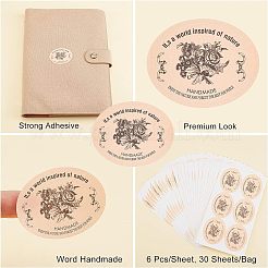 30Sheets Self-Adhesive Kraft Paper Gift Tag Stickers&nbsp;DIY-OC0009-12