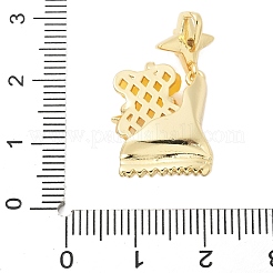 Brass Micro Pave Cubic Zirconia Pendants&nbsp;KK-S507-13E