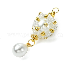 Glass Seed Beaded Teardrop Pendants&nbsp;PALLOY-MZ00516