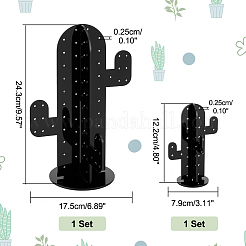 2 Sets 2 Styles Cactus Acrylic Earring Display Stands&nbsp;EDIS-PH0001-64B