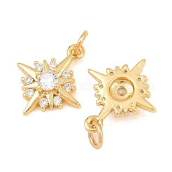 Brass Micro Pave Cubic Zirconia Charms&nbsp;KK-F927-09D-G
