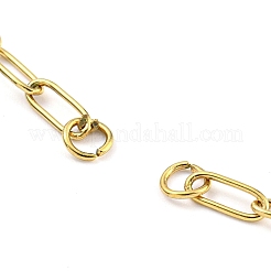 304 Stainless Steel Paperclip Chains Bracelet Making&nbsp;AJEW-P119-03G