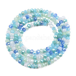 Electroplate Glass Beads Strands&nbsp;EGLA-S192-001A-B08