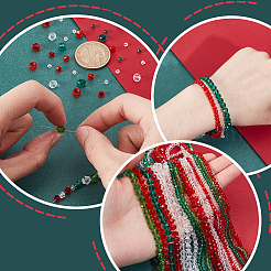 18 Strands 18 Styles Christmas Theme Transparent Glass Beads Strands&nbsp;GLAA-GA0002-21