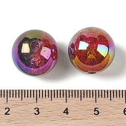 UV Plating Opaque Crackle Two-tone Acrylic Beads&nbsp;X1-MACR-C032-01B