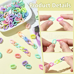 200Pcs 2 Styles Opaque Acrylic Linking Rings&nbsp;OACR-YW0002-05