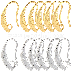 10 Pairs Brass Earring Hooks&nbsp;KK-BBC0027-77C