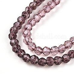 Transparent Gradient Color Glass Beads Strands&nbsp;GLAA-H021-01A-22
