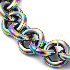 Ion Plating(IP) 304 Stainless Steel Rolo Chain Bracelets&nbsp;BJEW-F433-01M