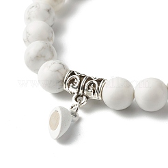 Magnetic Heart Clasps Stretch Bracelets Set for Lover Couples&nbsp;BJEW-JB06772