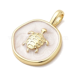 Brass Enamel Pendants&nbsp;KK-P338-15G-04