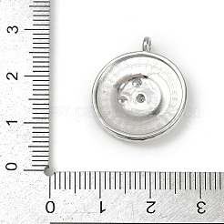 Brass Micro Pave Cubic Zirconia Pendants&nbsp;KK-M322-36P