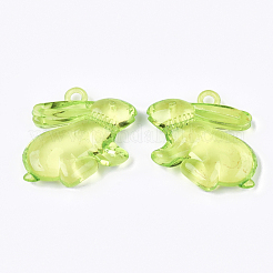 Transparent Acrylic Bunny Pendants&nbsp;TACR-S133-092