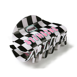 Tartan Pattern PVC Claw Hair Clips&nbsp;LS-PHAR-M013-02F