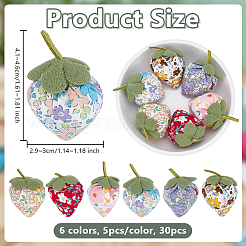 30Pcs 6 Colors Cooton Strawberry Costume Accessories&nbsp;DIY-OC0014-39