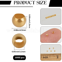 6000Pcs Brass Crimp Beads&nbsp;KK-PA0001-14G