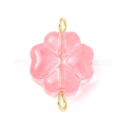 7Pcs 7 Colors Transparent Spray Painted Glass Connector Charms&nbsp;PALLOY-JF03520-02