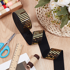 5 Yards Flat Nylon Hot Stamping Striped Elastic Wide Cord&nbsp;OCOR-BC0007-92B