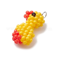 Handmade Glass Seed Beaded Duck Pendants&nbsp;PALLOY-MZ00404