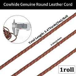 5M Round Braided Cowhide Letter Cord&nbsp;WL-GF0001-34B-02
