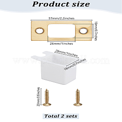2 Sets 201 Stainless Steel Door Reinforcement Plate with Screws&nbsp;AJEW-LP0001-31G