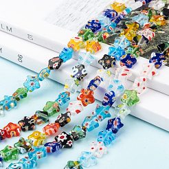 Star Handmade Millefiori Glass Beads Strands&nbsp;LK-R004-33