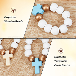 Wood Beads Pendants Decoration&nbsp;HJEW-OC00011