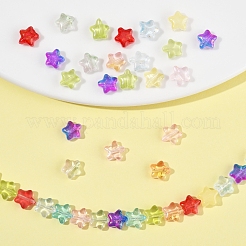 120Pcs 9 Colors Transparent Spray Painted Glass Beads&nbsp;GLAA-FS0002-13