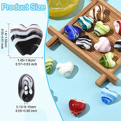 Handmade Lampwork Beads Strands&nbsp;LAMP-YW0002-02A