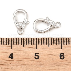Brass Micro Pave Clear Cubic Zirconia Swivel Lobster Claw Clasps&nbsp;KK-P353-01P