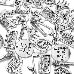 100Pcs 10 Styles Tibetan Style Alloy Pendants Lead Free & Cadmium Free&nbsp;TIBEP-CJ0001-91