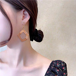30Pcs 15 Style Transparent Resin & Walnut Wood Pendants&nbsp;RESI-FW0001-04