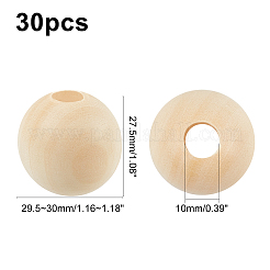 Unfinished Natural Wood Beads&nbsp;WOOD-PH0009-03