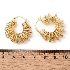 Brass Hoop Earrings for Women&nbsp;EJEW-K334-01G