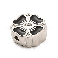 Flower Brass Enamel Bead Rhinestone Settings&nbsp;KK-H527-01P-01