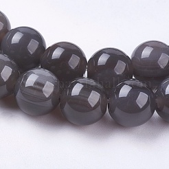 Natural Ice Obsidian Bead Strands&nbsp;G-E468-D01-6mm