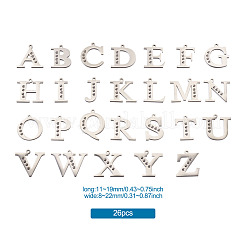 304 Stainless Steel Letter Pendant Rhinestone Settings&nbsp;STAS-TA0001-11P