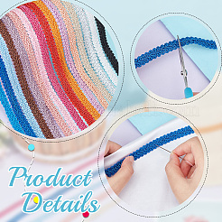 32M 16 Colors Polyester Centipede Braid Lace Trim&nbsp;OCOR-PH0002-23