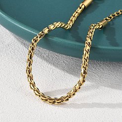 304 Stainless Steel Rope Chain Bracelets for Women&nbsp;BJEW-Q051-04G