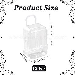 12Pcs Luggage Cases Transparent Plastic Candy Gift Storage Boxes&nbsp;CON-CN0001-08