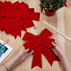 6Pcs Christmas PVC Big Bowknot Decorations&nbsp;AJEW-PH0007-38