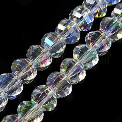 Transparent Electroplate Glass Beads Strands&nbsp;GLAA-Q099-C01-14
