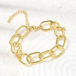 Brass Cable Chain Bracelets for Women&nbsp;BJEW-H639-07G